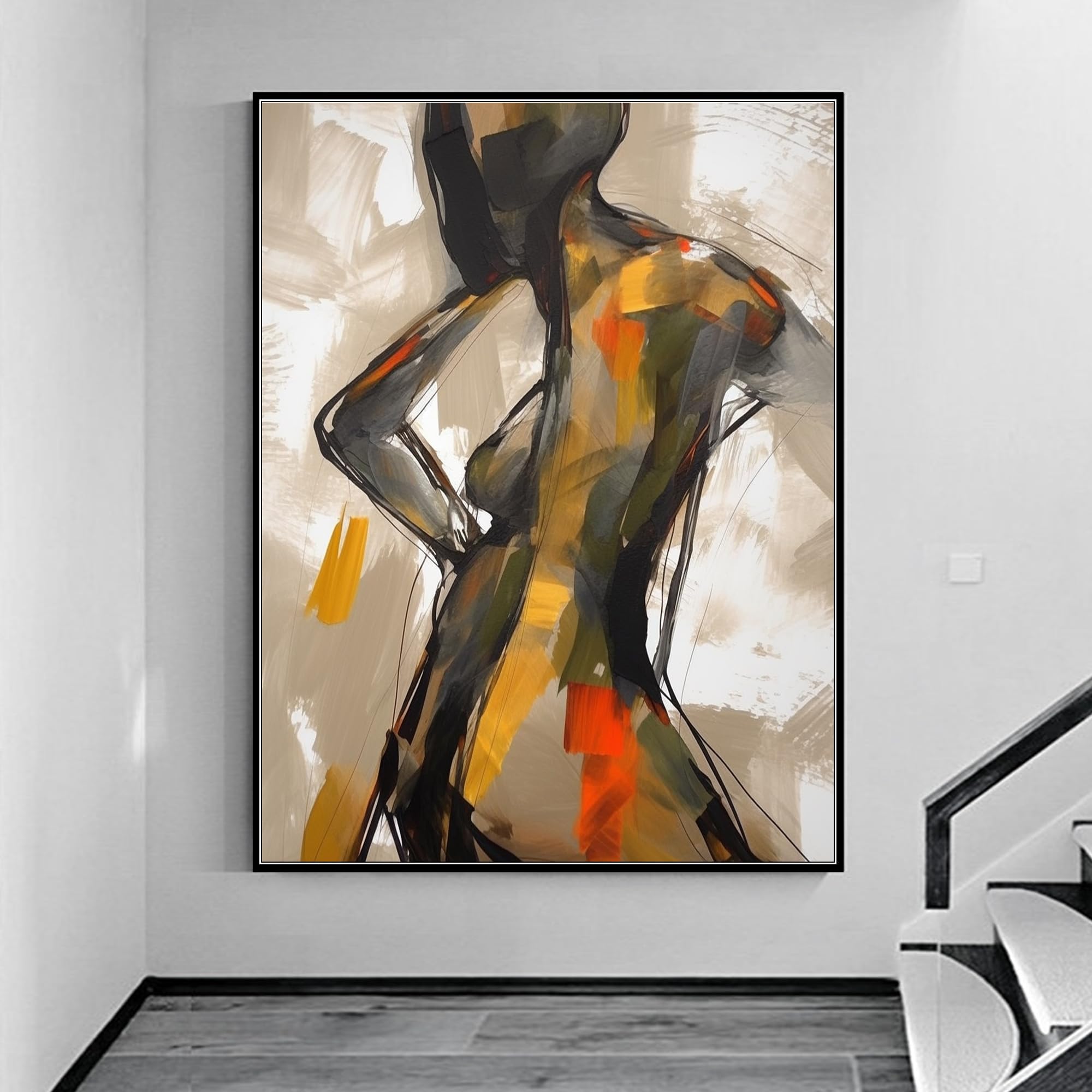 Amazon.com: Yahedoba Abstract character portrait canvas oil